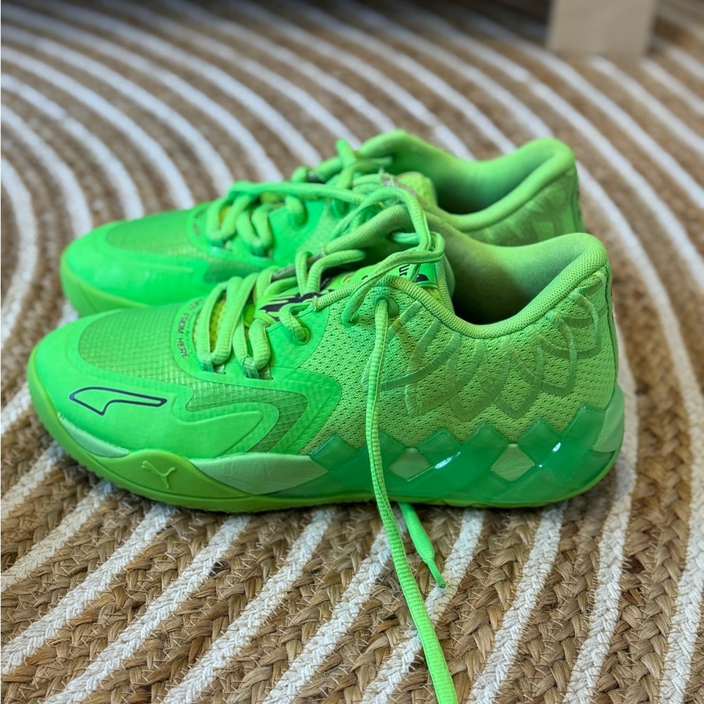 LAMELO BALL x Puma Kids Green Athletic basketball Shoes 7